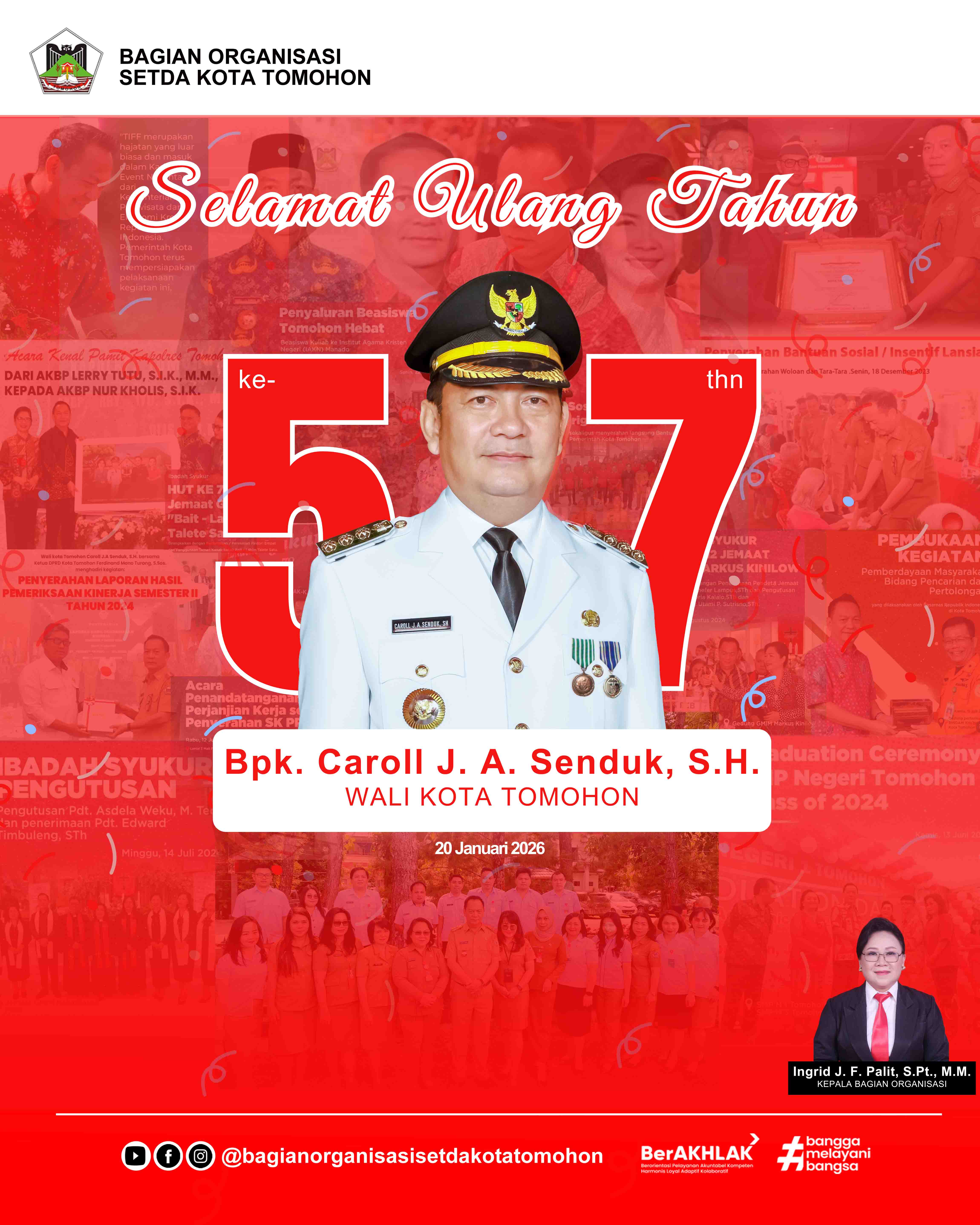 HUT ke-57 Wali Kota Tomohon